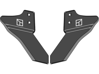 Industriehof® Winkelmesser, links/rechts, 160 mm, für Stiel 35 x 11 mm, Hacktechnik Einböck