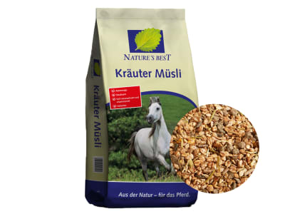 NATURE´S BEST Kräuter Müsli für staubempfindliche Pferde 20 kg Sack NATURE´S BEST Kräuter Müsli für staubempfindliche Pferde 20 kg Sack