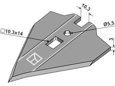 Industriehof® Hackschar, Arbeitsbreite 100 mm, für Hacktechnik Schmotzer, 1.10.1242 Industriehof® Hackschar, Arbeitsbreite 100 mm, für Hacktechnik Schmotzer, 1.10.1242