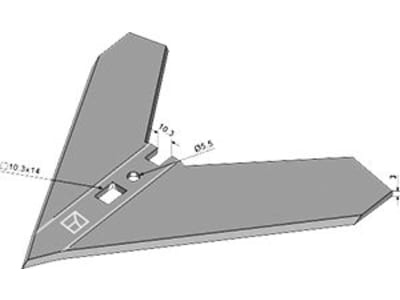 Industriehof® Hackschar, Arbeitsbreite 200 mm, für Hacktechnik Schmotzer, 1.10.1247