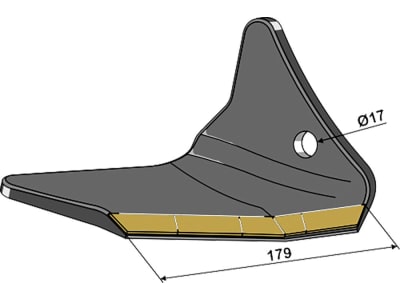 Industriehof® Scharflügel "eXtreme® CARBIDE LINE", links/rechts, Hartmetall, 300 mm, für Gubber Pöttinger