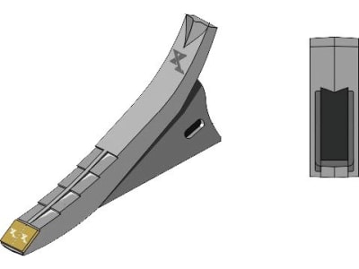 Industriehof® Scharspitze "eXtreme® Carbide Line" 450 x 70 x 38 mm, hartmetallbeschichtet, für Tiefenlockerer Gaspardo, Maschio Artiglio, 101.EXT-1079