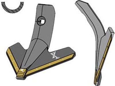 Industriehof® Gänsefußschar "eXtreme® CARBIDE LINE", Hartmetall, 200 mm, für Grubber Kuhn, 101.EXT-1178