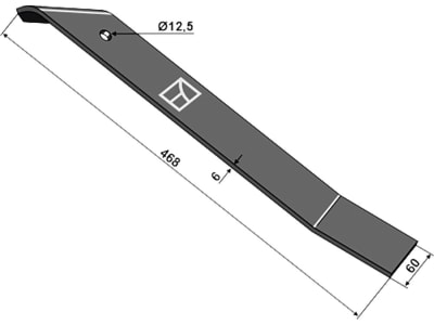 Industriehof® Ersatzmesser 468 x 60 x 6 mm für Messeregge Kerner FP 6530, 312-IND-013101