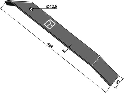 Industriehof® Ersatzmesser 468 x 60 x 6 mm für Messeregge Kerner FP 6530, 312-IND-013201