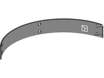 Industriehof® Leitblech 735 x 120 x 8 mm, für Streuwalze Stalldungstreuer Bergmann, 69-10-008