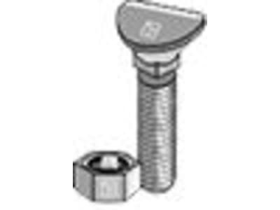 Industriehof® Flachrundschraube M 12 x 1,75 x 40 - 10.9, mit Mutter für Flügelschare Grubber Amazone, Howard, Kongskilde, Lemken, 30.046 Industriehof® Flachrundschraube M 12 x 1,75 x 40 - 10.9, mit Mutter für Flügelschare Grubber Amazone, Howard, Kongskilde, Lemken, 30.046