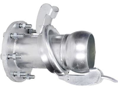 BAUER Flanschstutzen "S70" mit Kugel, Stahl, verzinkt BAUER Flanschstutzen "S70" mit Kugel, Stahl, verzinkt