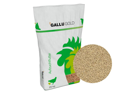 GALLUGOLD Geflügelstarter (Vorteilspackung) pelletiertes Alleinfuttermittel zur Aufzucht von Hühnern und Geflügel, Kükenfutter Pellet 25 kg Sack