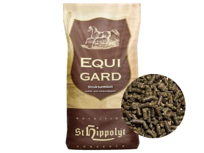 St. Hippolyt Equigard Classic ohne Getreidestärke & low carb für leichtfuttrige / übergewichtige Pferde und Ponys 25 kg Sack