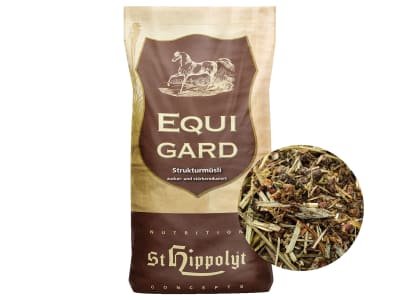 St. Hippolyt Equigard Müsli getreidefreies Fasermüsli für leichtfuttrige Pferde und Ponys 20 kg Sack