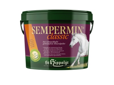 St. Hippolyt SemperMin Classic Pellet das schmackhafte, getreide- & glutenfreie Mineralpellet für Pferde 5 kg Eimer