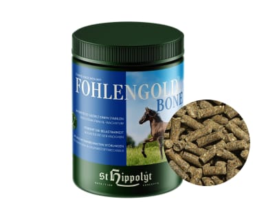 St. Hippolyt Fohlengold BoneCare zur bedarfsgerechten Versorgung von Fohlen und Jungpferden 1 kg Dose St. Hippolyt Fohlengold BoneCare zur bedarfsgerechten Versorgung von Fohlen und Jungpferden 1 kg Dose