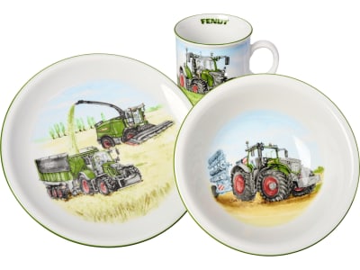 Fendt Geschirrset mit Teller, Schüssel und Becher, für Kinder, Porzellan von Seltmann Weiden, X991023028000 Fendt Geschirrset mit Teller, Schüssel und Becher, für Kinder, Porzellan von Seltmann Weiden, X991023028000