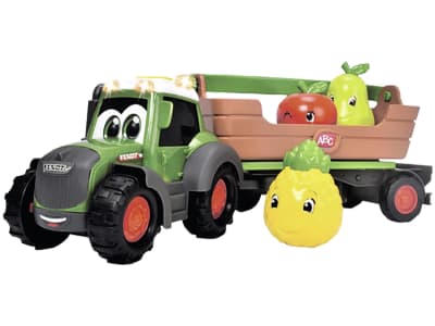 Fendt Modell "Fendti Fruit Trailer" mit Anhänger und Rasselfrüchten von Dickie®, Kunststoff, X991022003000 Fendt Modell "Fendti Fruit Trailer" mit Anhänger und Rasselfrüchten von Dickie®, Kunststoff, X991022003000