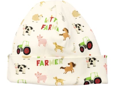 Fendt Mütze für Babys mit 40 – 41 cm Kopfumfang, 100 % Bio-Baumwolle Interlock, Aufdruck Little Farmer und Tiere, X991023159000 Fendt Mütze für Babys mit 40 – 41 cm Kopfumfang, 100 % Bio-Baumwolle Interlock, Aufdruck Little Farmer und Tiere, X991023159000