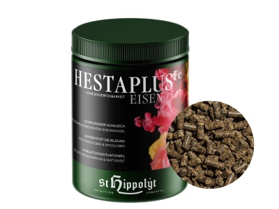 St. Hippolyt Hesta plus Eisen für Pferde 1 kg Dose St. Hippolyt Hesta plus Eisen für Pferde 1 kg Dose