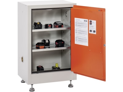 Cemo Akku-Lagerschrank "FMplus S" 590 x 890 x 460 mm für die Lagerung von Li-Ion-Akkus mit geringer Leistung, ohne Stromanschluss, 11652 Cemo Akku-Lagerschrank "FMplus S" 590 x 890 x 460 mm für die Lagerung von Li-Ion-Akkus mit geringer Leistung, ohne Stromanschluss, 11652