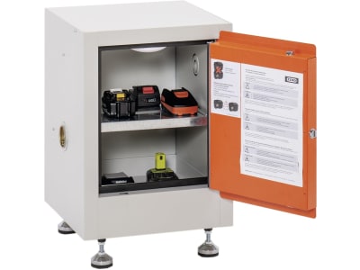 Cemo Akku-Lagerschrank "FMplus US" 430 x 560 x 430 mm für die Lagerung von Li-Ion-Akkus mit geringer Leistung, ohne Stromanschluss, 11651 Cemo Akku-Lagerschrank "FMplus US" 430 x 560 x 430 mm für die Lagerung von Li-Ion-Akkus mit geringer Leistung, ohne Stromanschluss, 11651