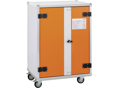 Cemo Akku-Ladeschrank "Premium Plus 8/10" 400 V, 950 x 1.150 x 660 mm, mit Lenkrollen, für Lagerung und Aufladung von Li-Ion-Akkus, 11728 Cemo Akku-Ladeschrank "Premium Plus 8/10" 400 V, 950 x 1.150 x 660 mm, mit Lenkrollen, für Lagerung und Aufladung von Li-Ion-Akkus, 11728