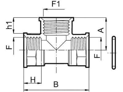 Agrotop T-Stück G 3/4" IG (BSP) / G 1/2" IG (BSP) mit Innengewinde (IG), 10709