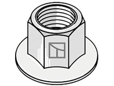 Industriehof® Bundmutter M 12 x 1,75 - 10.9, Höhe 15 mm, mit gezahntem Bund, 51-12RMU