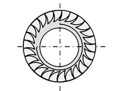 Industriehof® Bundmutter M 12 x 1,75 - 10.9, Höhe 15 mm, mit gezahntem Bund, 51-12RMU