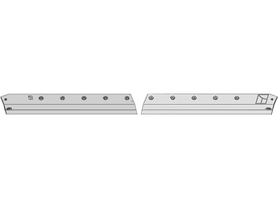 Industriehof® Siloschneidmesser links/rechts, 830 x 126 x 8 mm, für Red Rock
