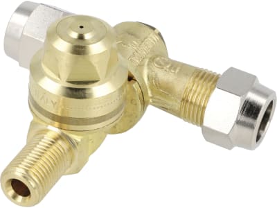 Agrotop Düsenhalter für 2 Düsen, Eingang G 1/4" AG; Düsenanschluss G 3/8" AG, mit Membran-Tropfstopventil und Schwenk-Abstellfunktion, Messing, 12799 Agrotop Düsenhalter für 2 Düsen, Eingang G 1/4" AG; Düsenanschluss G 3/8" AG, mit Membran-Tropfstopventil und Schwenk-Abstellfunktion, Messing, 12799