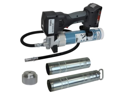mato Akku-Fettpresse ACCU-GREASER 18V PREMIUM-S-LSP AMP  für Pull-Off-, Lube-Shuttle®- und Schraubkartuschen, mit Akku (18 V|2,0 Ah) und Ladegerät 3424411