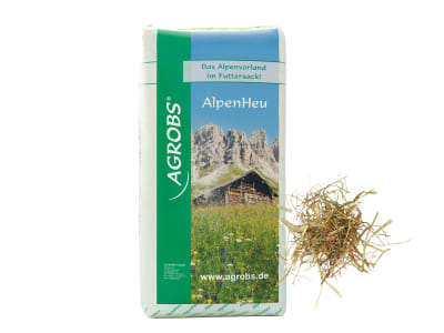 AGROBS Alpenheu hochwertige Gräser und Kräuter zur Raufutterergänzung 12,5 kg Ballen