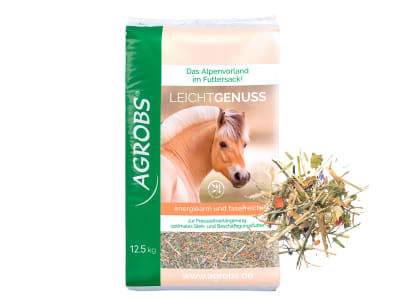 AGROBS LeichtGenuss energiearmes, faserreiches Beschäftigungsfutter und Stehfutter 12,5 kg Ballen AGROBS LeichtGenuss energiearmes, faserreiches Beschäftigungsfutter und Stehfutter 12,5 kg Ballen