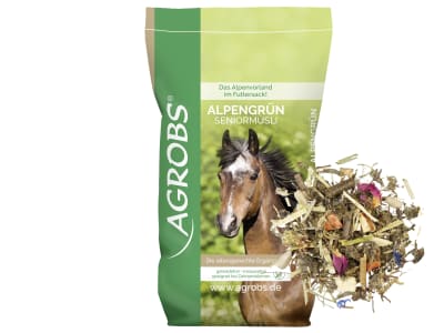 AGROBS AlpenGrün Seniormüsli schmackhaftes Fasermüsli für ältere Pferde 15 kg Sack AGROBS AlpenGrün Seniormüsli schmackhaftes Fasermüsli für ältere Pferde 15 kg Sack