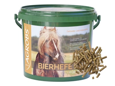 AGROBS Bierhefe pur getreidefreies Zusatzfutter mit natürlichen B-Vitaminen 3 kg Eimer