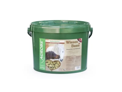AGROBS WiesenBussi schmackhafte Leckerlis mit Obst und Gemüse als Belohnungsfutter für Pferde und Ponys 10 kg Eimer