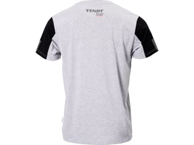Fendt T-Shirt für Herren Gr. M grau-meliert; schwarz, reflektierendes Fendt Profi-Logo auf Brust und Rücken, X991023061000