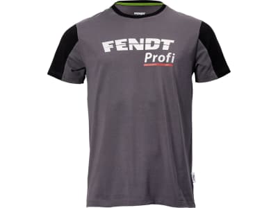 Fendt T-Shirt für Herren grau; schwarz, reflektierendes Fendt Profi-Logo auf Brust und Rücken Fendt T-Shirt für Herren grau; schwarz, reflektierendes Fendt Profi-Logo auf Brust und Rücken
