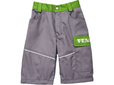 Fendt Arbeitshose für Kinder grau; grün Bermuda Fendt Arbeitshose für Kinder grau; grün Bermuda