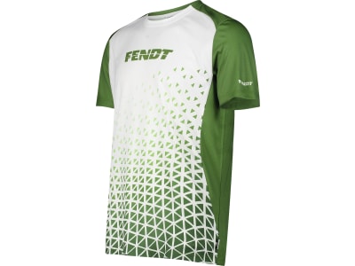 Fendt T-Shirt für Herren weiß; grün, Fendt Logoaufdruck auf Brust Fendt T-Shirt für Herren weiß; grün, Fendt Logoaufdruck auf Brust