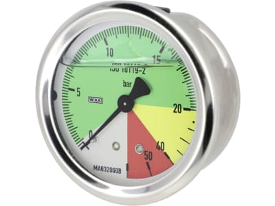 Agrotop Glyzerin-Manometer, Anschluss 1/4" AG hinten, 0 bis 60 bar, 10199 Agrotop Glyzerin-Manometer, Anschluss 1/4" AG hinten, 0 bis 60 bar, 10199