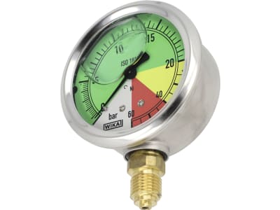 Agrotop Glyzerin-Manometer, Anschluss 1/4" AG unten, 0 bis 60 bar, 10200 Agrotop Glyzerin-Manometer, Anschluss 1/4" AG unten, 0 bis 60 bar, 10200