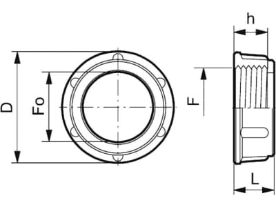 Agrotop Überwurfmutter G 1 1/2" IG (BSP) H 19 mm mit Flachsitz, 10742