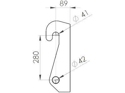 Düvelsdorf Anschweißplatte für Schäffer hydraulisch 42 mm (860 mm), 3519114