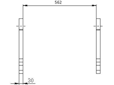 Düvelsdorf Anschweißplatte Giant 562 mm, 2 St., 5110200