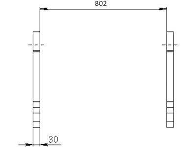 Düvelsdorf Anschweißplatte Giant 802 mm, 2 St., 5110205