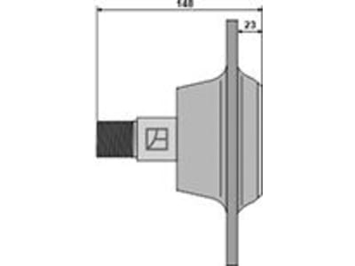 Industriehof® Lagereinheit 230 mm, LK 195 mm, für Lemken Eggenscheibe Kurzscheibenegge Rubin 12, 31-0468