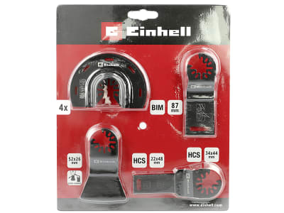 EINHELL Multifunktionswerkzeug-Zubehör Multi-Tool-Set Ho,Ku 4tlg.  