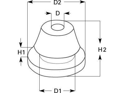 Herth + Buss Dicht- und Schutzstopfen doppelseitig, geschlossen, schwarz, NBR, D=2 mm, H=1,5 mm, 50 280 302