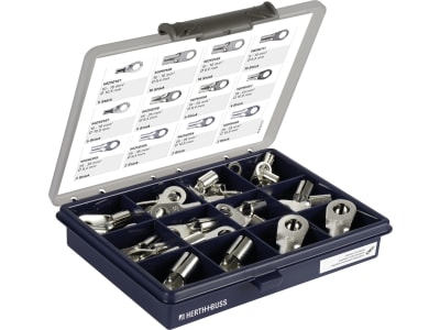 Herth + Buss Lötverbinder-Sortiment DIN 46211 A, 62 St., rund, Messing, feuerverzinnt; unisoliert, 54 250 001 Herth + Buss Lötverbinder-Sortiment DIN 46211 A, 62 St., rund, Messing, feuerverzinnt; unisoliert, 54 250 001