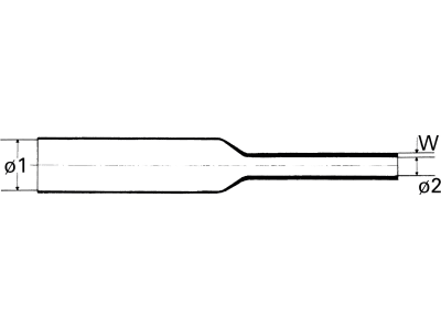 Herth + Buss Schrumpfschlauch geflochten, Ø 40 mm; 20 mm, Wandstärke 1 mm, 5 m, schwarz, Schrumpfrate 2:1, 51 273 244